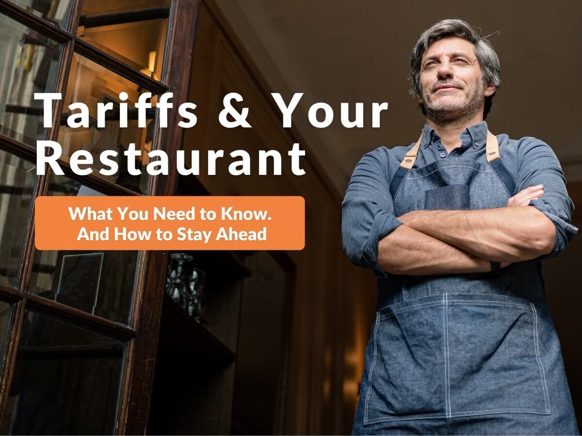 Confident restaurant owner standing in doorway with arms crossed, representing resilience amid 2025 U.S. restaurant tariffs and economic challenges
