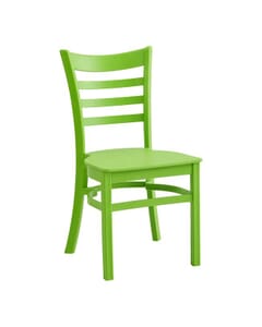 Lime Stackable Ladderback Indoor/Outdoor Restaurant Chair  