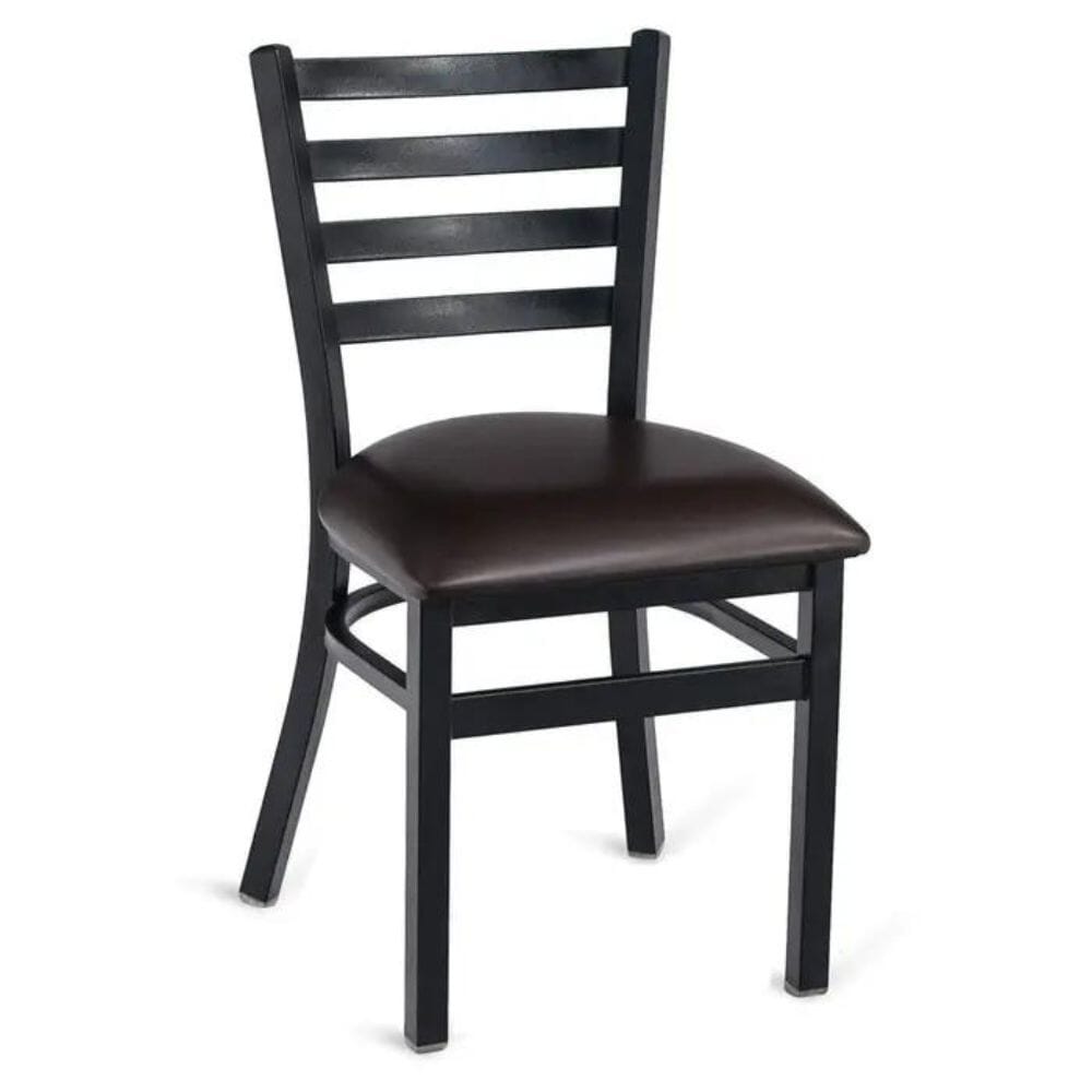 Black Steel Ladderback Restaurant Chair