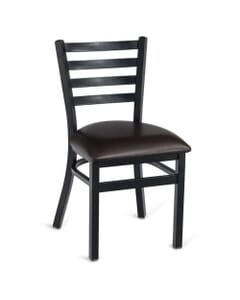Black Steel Ladderback Restaurant Chair