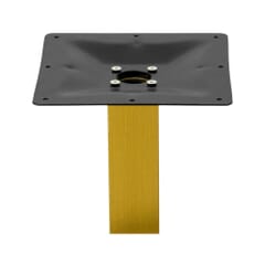 Contemporary Indoor/Outdoor Metal Square Table Base in Gold (18” x 18