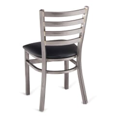 Distressed Clear Coat Steel Ladderback Restaurant Chair