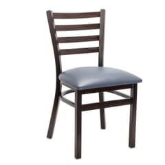 Walnut Steel Ladderback Restaurant Chair