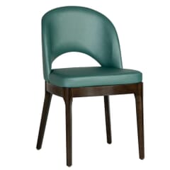 Lily Modern Wood Restaurant Chair in Walnut Finish
