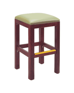 Square Backless Bar Stool with Square Seat in Dark Mahogany