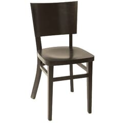 Walnut Wood Commercial Chair with Wood Back and Seat 