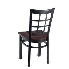Black Steel Window-Back Restaurant Chair
