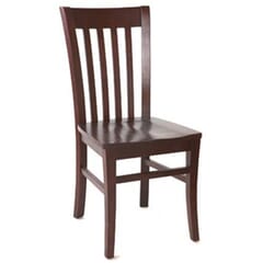 European Beech Wood Curved Back Commercial Chair in Walnut