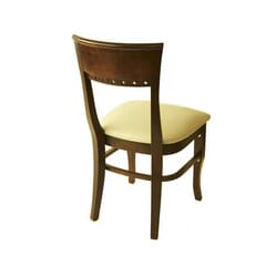 Walnut Wood Eco Side Chair with Upholstered Seat