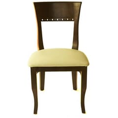 Walnut Wood Eco Side Chair with Upholstered Seat