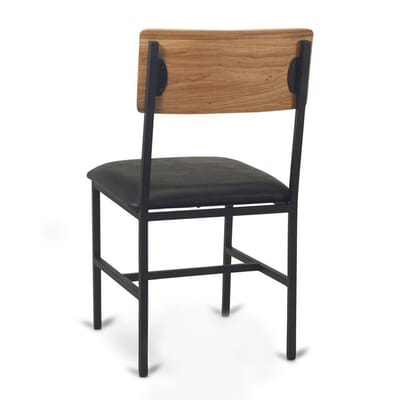 Reclaimed Wood Chair with Steel Frame