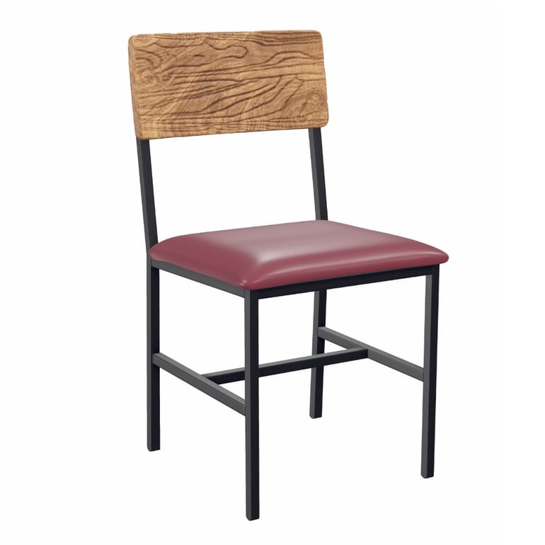 Eden Restaurant Chair with Reclaimed Wood Back – Upholstered
