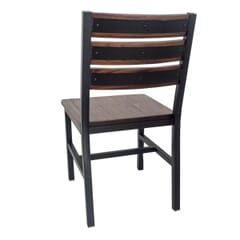 Reclaimed Wood Ladder Back Restaurant Chair in Walnut Wood 