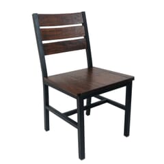 Reclaimed Wood Ladder Back Restaurant Chair in Walnut Wood 