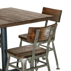Heavy Duty Restaurant Rectangular Table Set with 10 Modern Industrial Chairs
