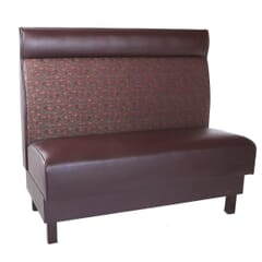 Sienna Upholstered Restaurant Booth with Headroll and Wood Legs