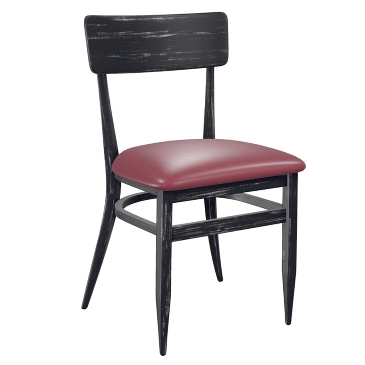 Antique Gray Industrial Steel Frame Restaurant Chair