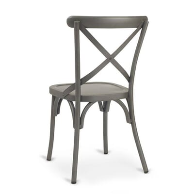 Grey cross best sale back dining chairs