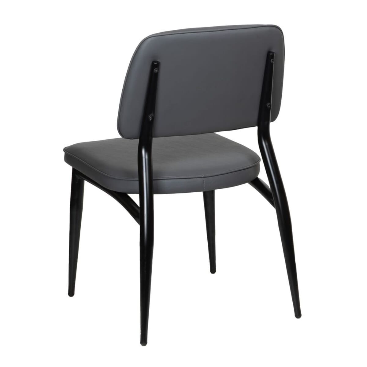 Adaline Fully Upholstered Black Metal Restaurant Chair