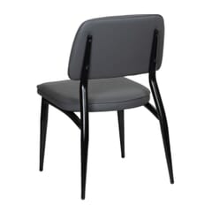 Adaline Fully Upholstered Black Metal Restaurant Chair