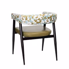 Lennox Fully Upholstered Black Steel Restaurant Chair