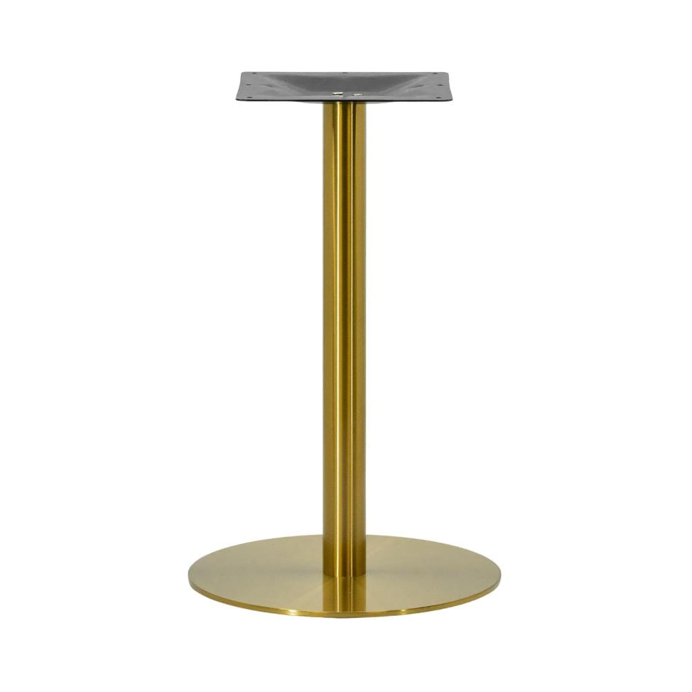 Gold Powder Coated Round Restaurant Table Base (18&Prime; D)