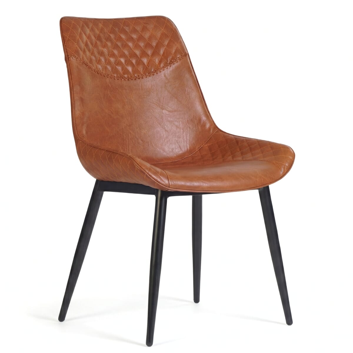 Cradle Quilted Restaurant Chair with Black Steel Frame
