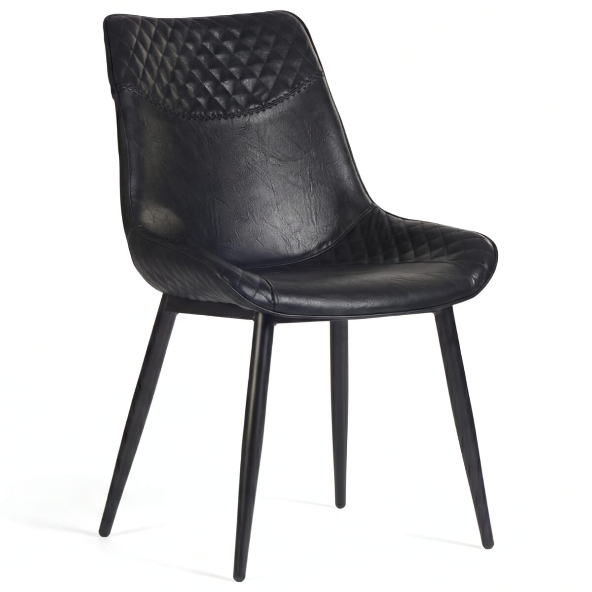 Cradle Quilted Restaurant Chair with Black Steel Frame