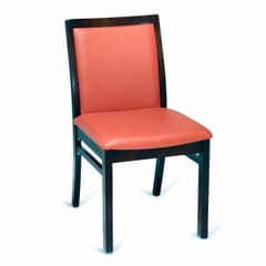Fully Upholstered Black Wood Morgan Restaurant Chair 