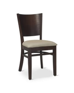 Walnut Wood Contempo Commercial Chair with Veneer Seat (Front)