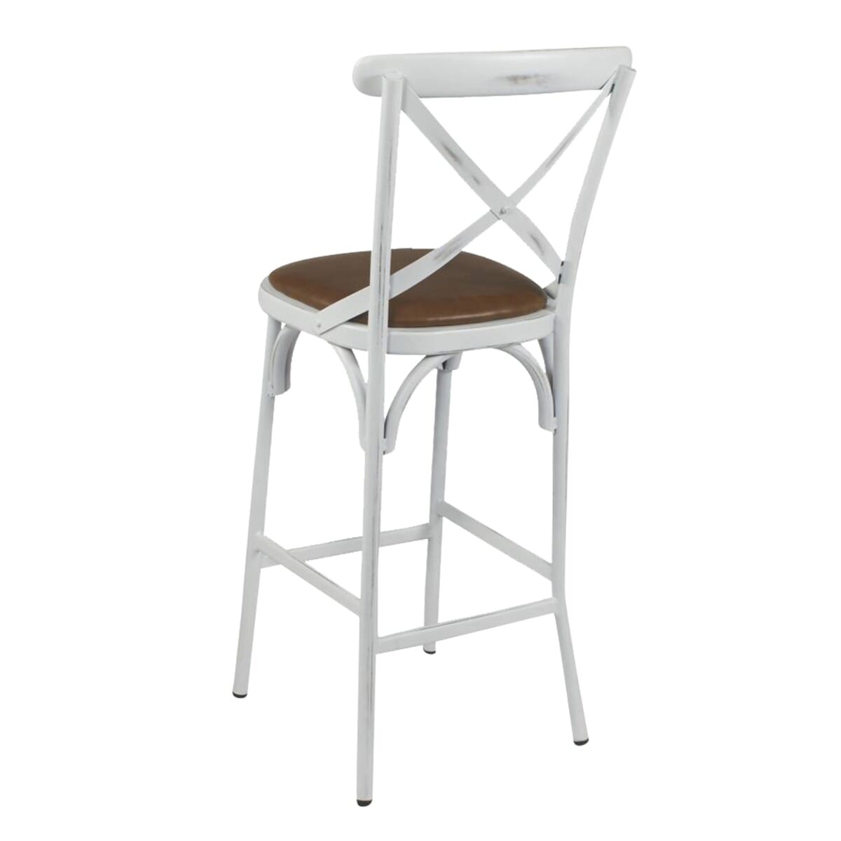 Stainless steel stool with back outlet