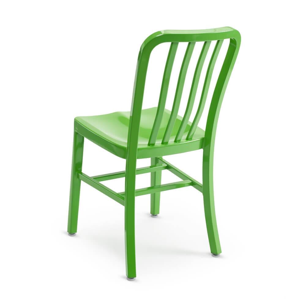 green stackable chairs