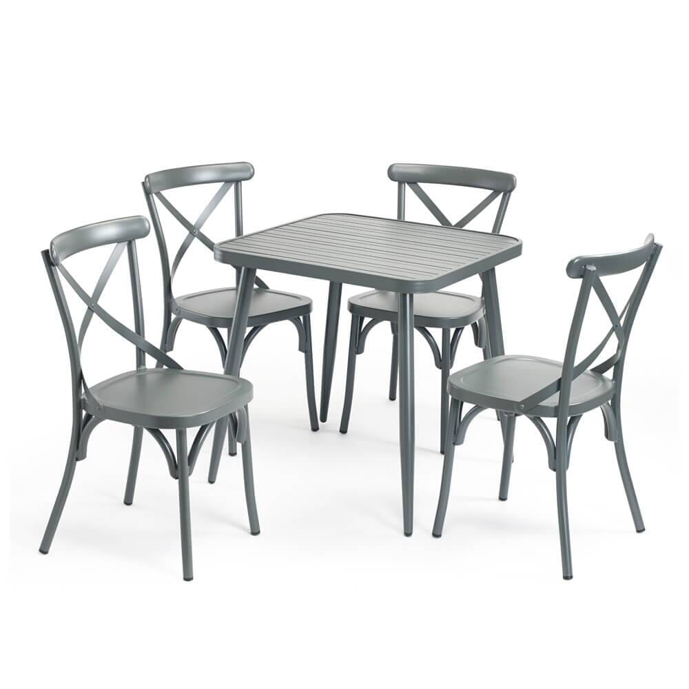 Aluminum Restaurant Table in Gunmetal Grey (30 x 30)&rdquo;