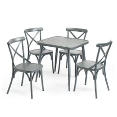 Aluminum Restaurant Table in Gunmetal Grey (30