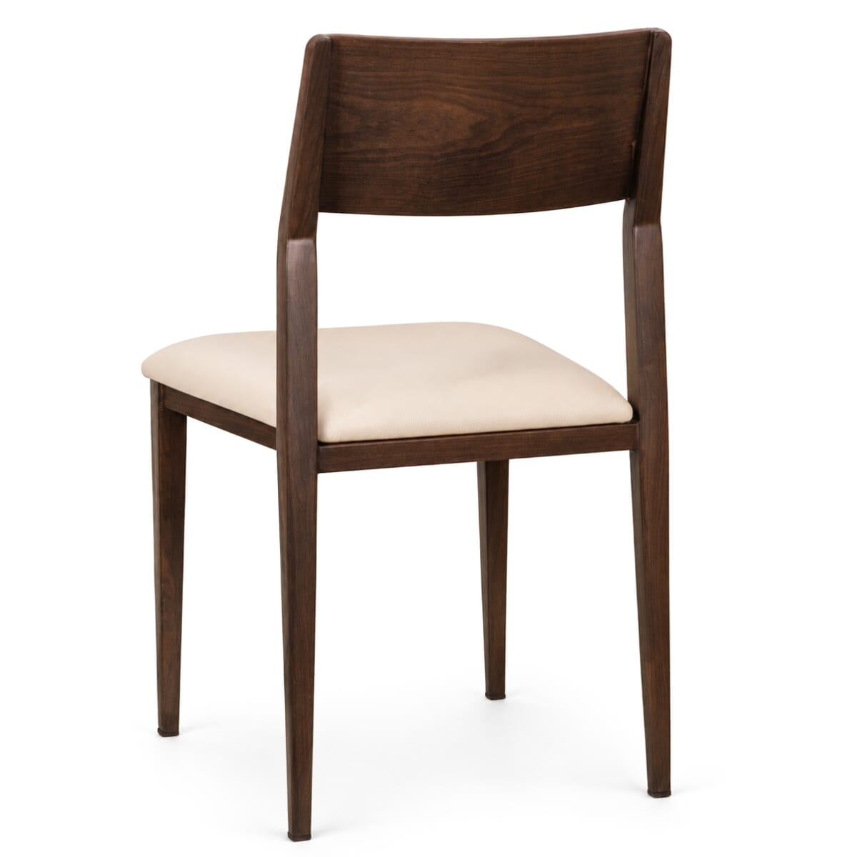Stackable Walnut Steelgrain Panel Back Restaurant Chair