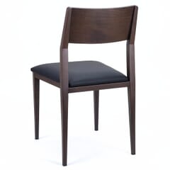 Stackable Walnut Steelgrain Panel Back Restaurant Chair
