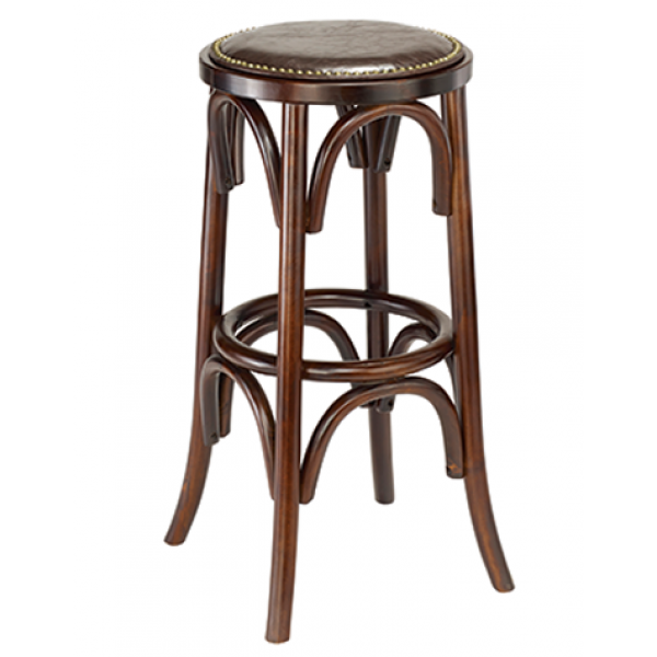 walnut backless counter stool