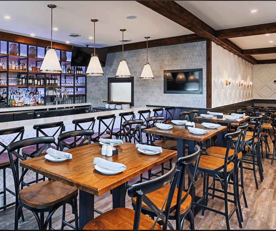 Antique-Look Black Steel Cross-Back Commercial Bar Stool