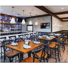 Antique-Look Black Steel Cross-Back Commercial Bar Stool