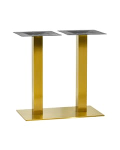Contemporary Indoor/ Outdoor Commercial Metal Rectangular Table Base in Gold (16" x 28”)