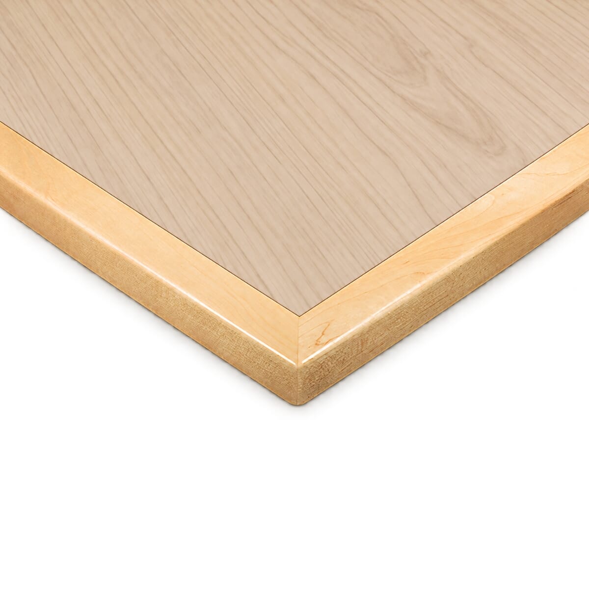 Custom Commercial Laminate Table Top with Square Red Oak Edge