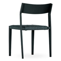 Stackable Indoor/Outdoor Restaurant Chair with Grey Rope Styled Seat