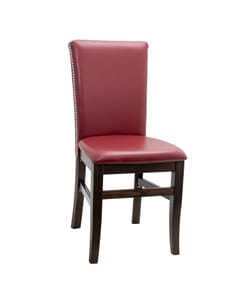Fully Upholstered Walnut Wood Stella Restaurant Chair (Front)