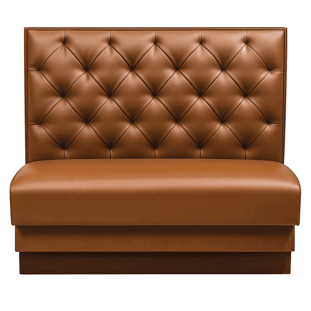 Quilted Style Tufted Restaurant Booth