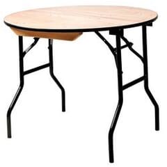 Round Wood Banquet Folding Table