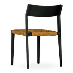 Stackable Indoor/Outdoor Restaurant Chair w/ Tan Rattan/Rope Seat