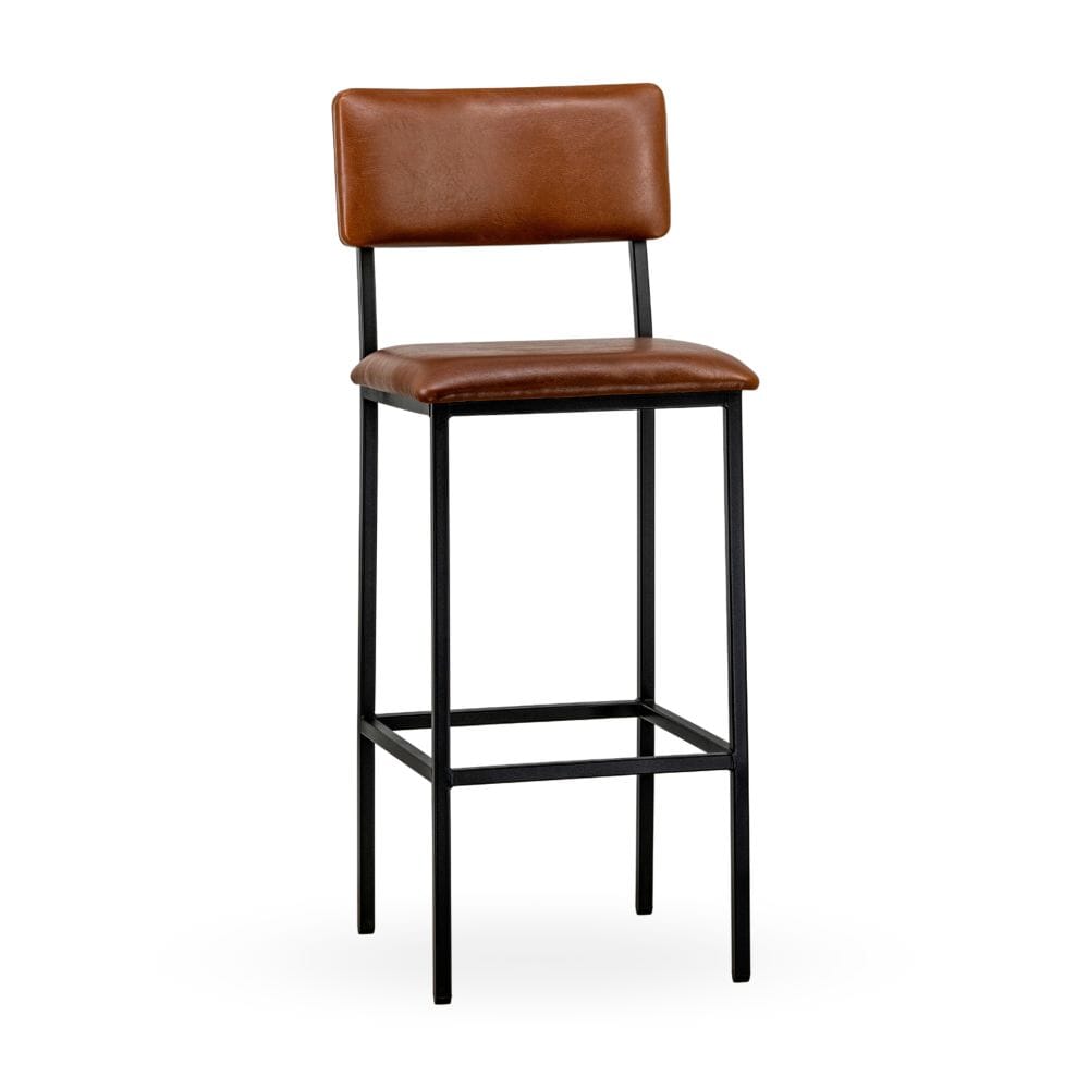 Ethan Fully Upholstered Steel Frame Restaurant Bar Stool