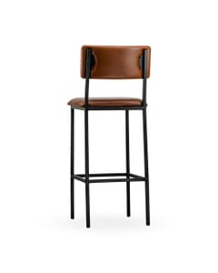 Fully Upholstered Commercial Bar Stool with Steel Frame