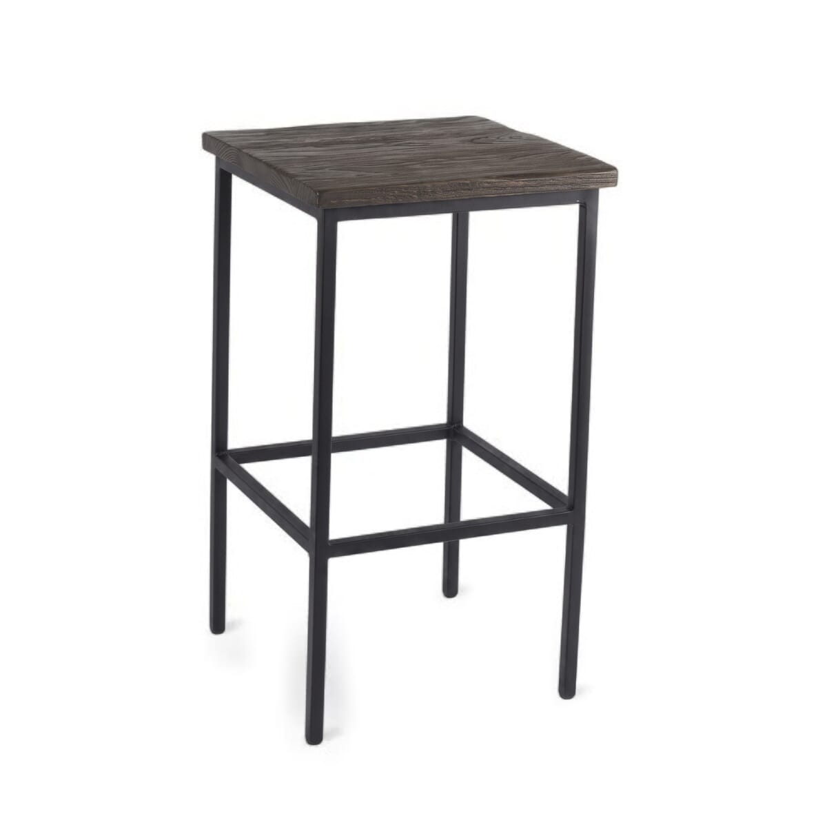 Backless Industrial Steel Frame Bar Stool
