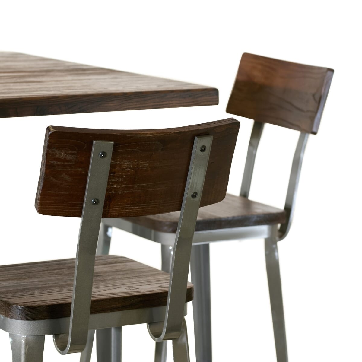 Heavy Duty Commercial Bar Height Table Set with 4 Modern Industrial Bar Stools